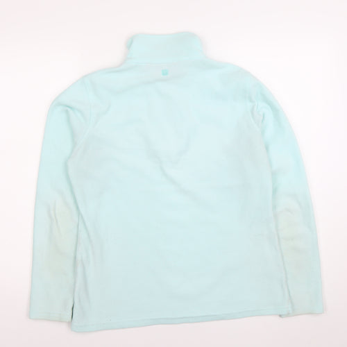 Mountain Warehouse Womens Blue Fleece Sweatshirt M Half Zip Long Sleeve