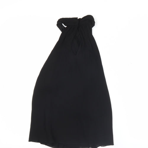 Zara Trafaluc Women’s Black XS Halter Neck Pleated Blouse