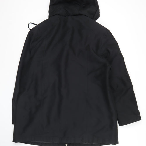 Bonmarché Women’s Black Mid-Length Waterproof Rain Coat Size M