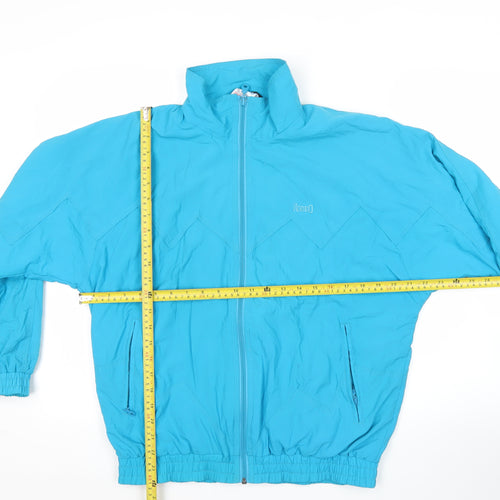 Rodeo Teens Blue Nylon Windbreaker Jacket Size 12 Retro Sportswear