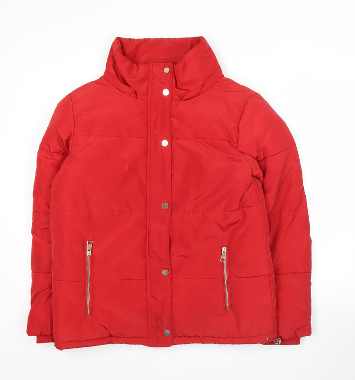 F&F Womens Red Size 10 Puffer Jacket Winter Coat