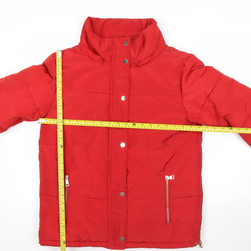 F&F Womens Red Size 10 Puffer Jacket Winter Coat