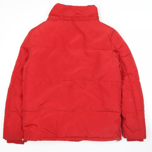 F&F Womens Red Size 10 Puffer Jacket Winter Coat