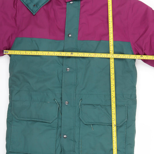 Regatta Men’s Green Purple Parka Jacket S 97cm Hooded Waterproof
