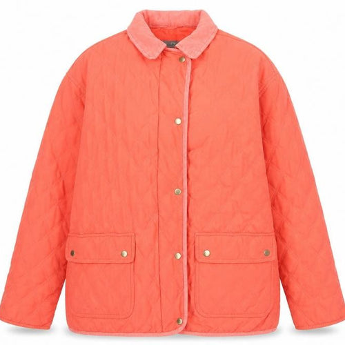 Claire DK Women’s Pink Quilted Jacket Size M Mid-Length Casual