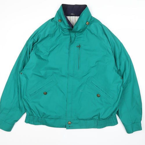 Marks and Spencer St Michael Men’s Green L 41-43" Basic Jacket Lined Zip Pockets