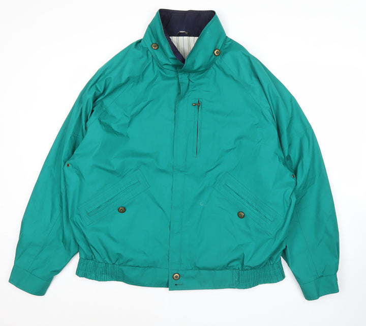 Marks and Spencer St Michael Men’s Green L 41-43" Basic Jacket Lined Zip Pockets