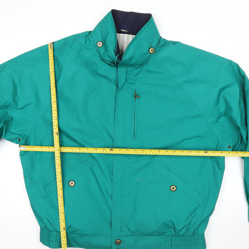 Marks and Spencer St Michael Men’s Green L 41-43" Basic Jacket Lined Zip Pockets