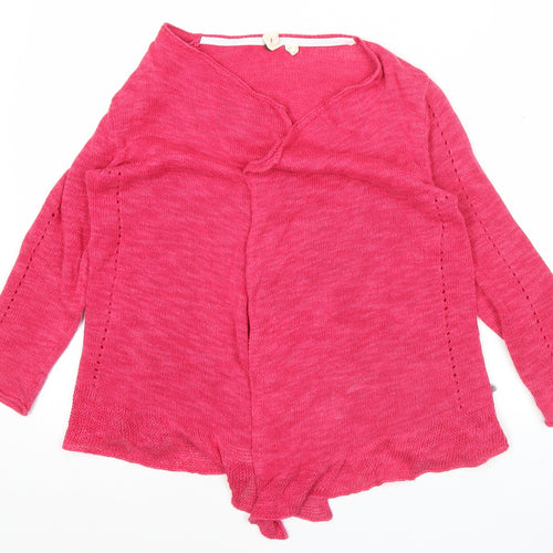 Holly Willoughby Women’s Pink Size 8 Open Knit Linen Cotton Cardigan
