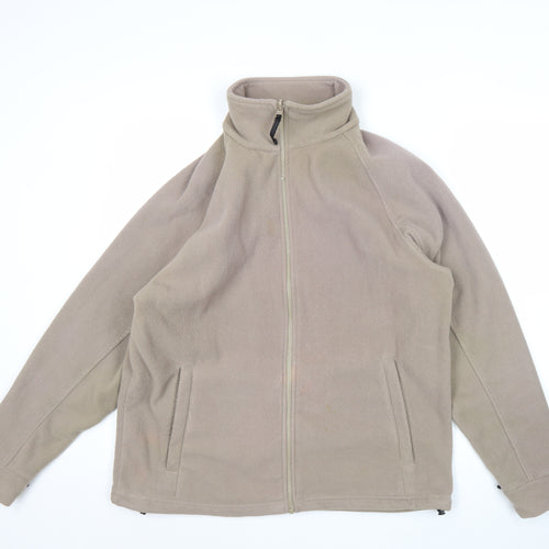 Regatta Mens Beige Fleece Jacket UK M Full Zip Outdoor Hiking