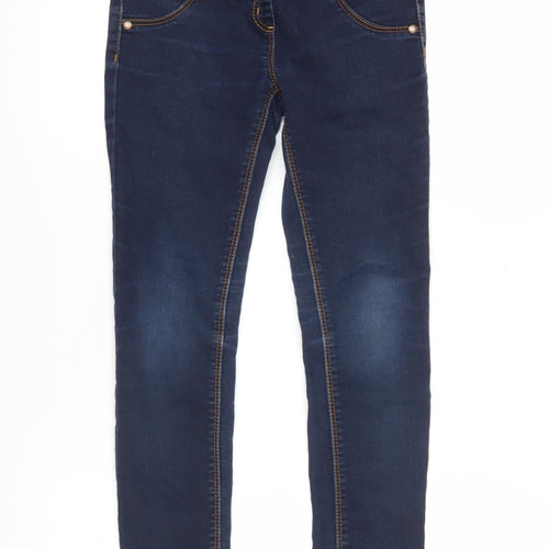 Next Girls Blue Skinny Jeans Age 9 Years Slim Fit Stretch Denim Pockets