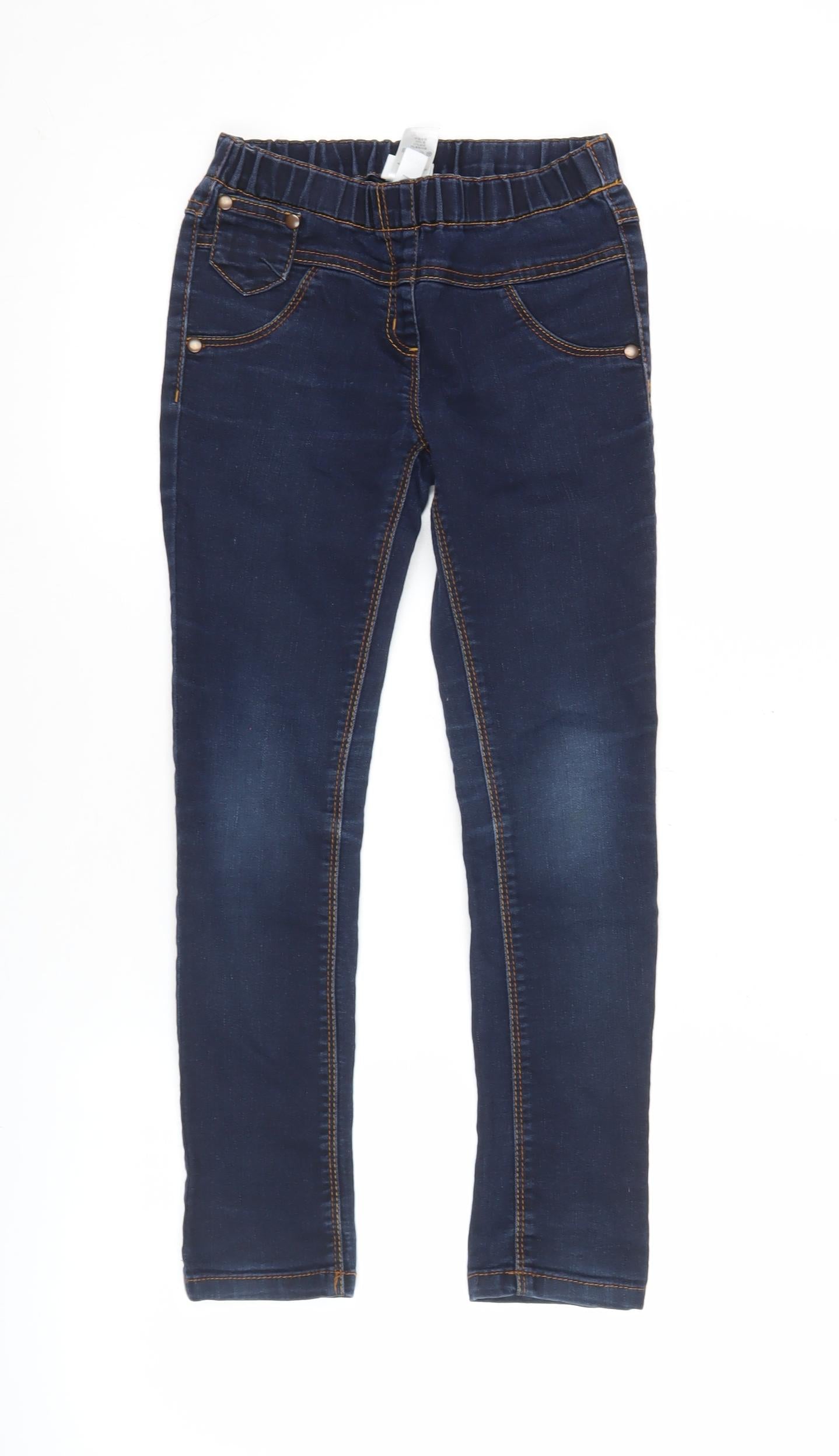 Next Girls Blue Skinny Jeans Age 9 Years Slim Fit Stretch Denim Pockets