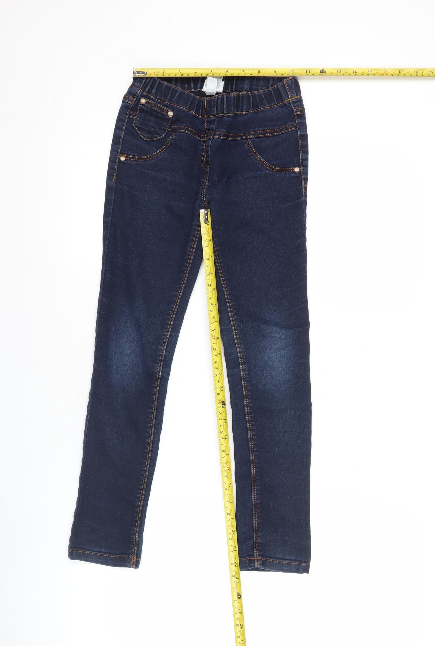Next Girls Blue Skinny Jeans Age 9 Years Slim Fit Stretch Denim Pockets