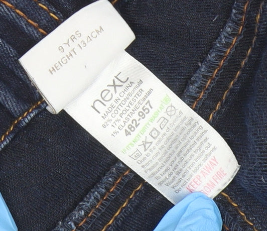 Next Girls Blue Skinny Jeans Age 9 Years Slim Fit Stretch Denim Pockets