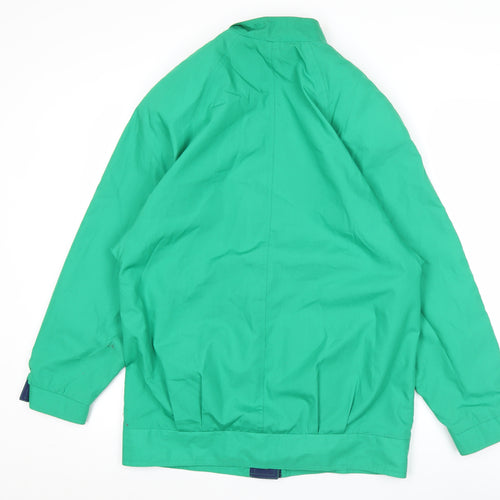 Sintoball Womens Green Cotton Basic Jacket Size 12 Casual