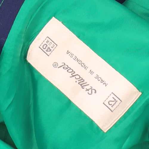 Sintoball Womens Green Cotton Basic Jacket Size 12 Casual