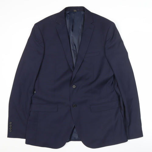 Marks and Spencer Men’s Blue Slim Fit Blazer Jacket 42 Chest XL