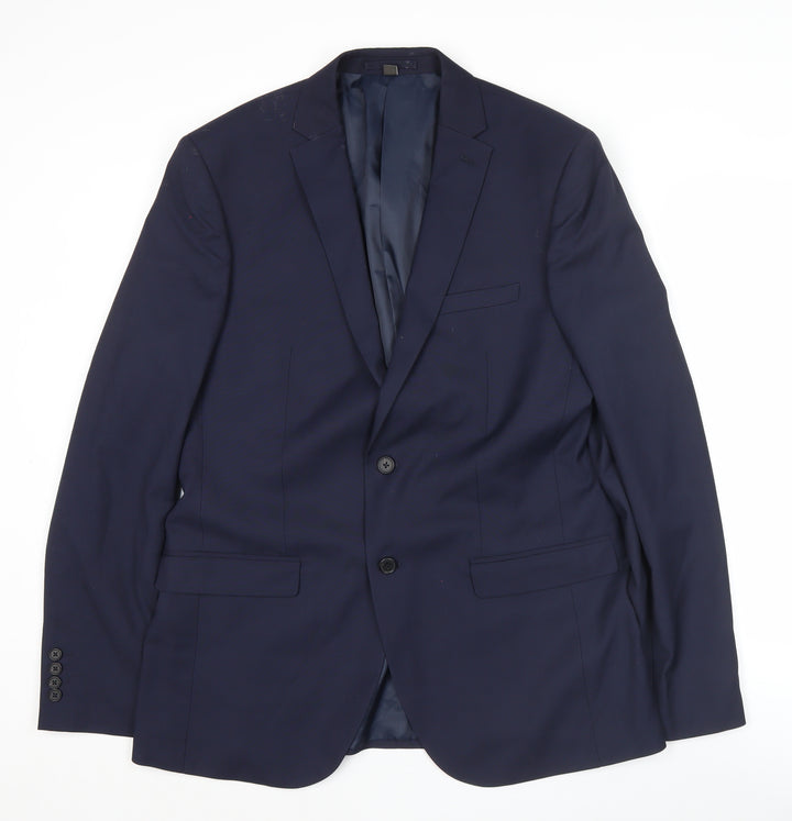 Marks and Spencer Men’s Blue Slim Fit Blazer Jacket 42 Chest XL