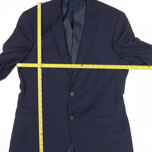 Marks and Spencer Men’s Blue Slim Fit Blazer Jacket 42 Chest XL