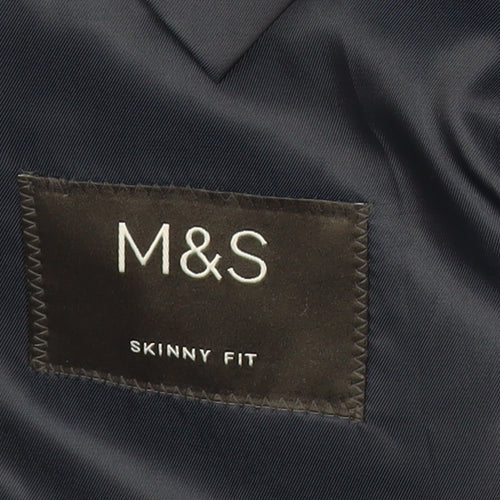 Marks and Spencer Men’s Blue Slim Fit Blazer Jacket 42 Chest XL