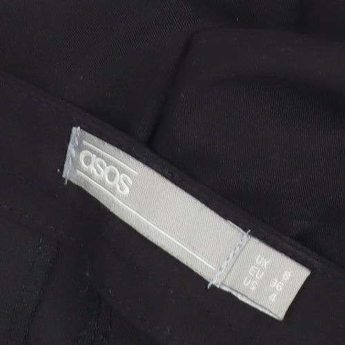 ASOS Women’s Black Size 8 Workwear Flat Front Straight Trousers