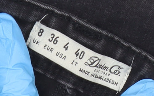 Denim Co. Womens Black Skinny Jeans Size 8 Slim Fit Stretch Denim