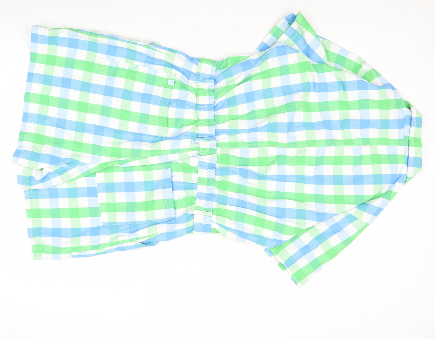 Big Bud Press Unisex Adults Blue Green Check XL Cotton Jumpsuit