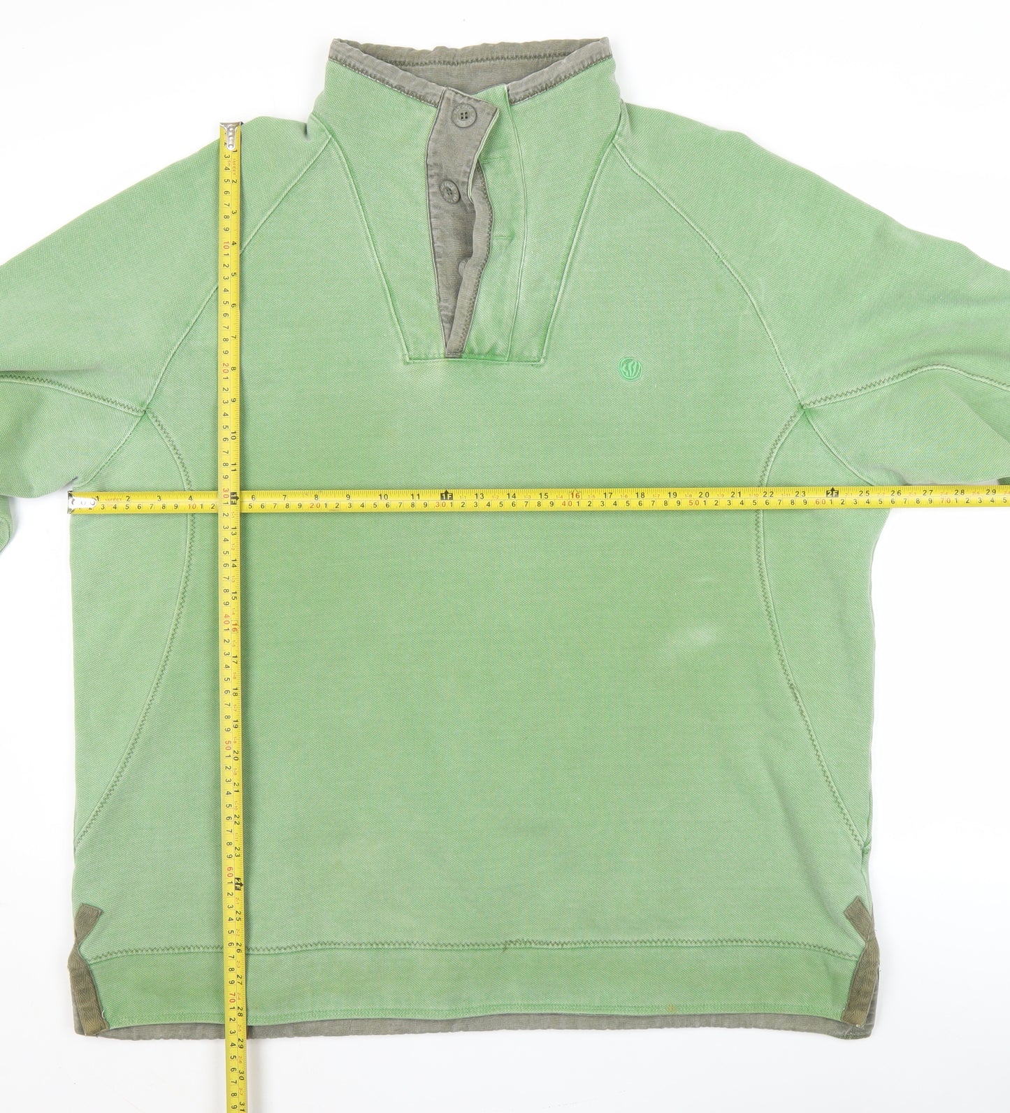 Fly Fishing Originals Men’s Green XL Henley Sweatshirt Cotton