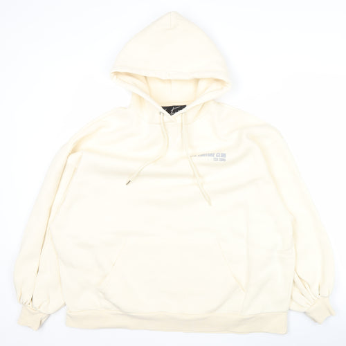 The Couture Club Men’s Beige XS Pullover Hoodie Logo Graphic