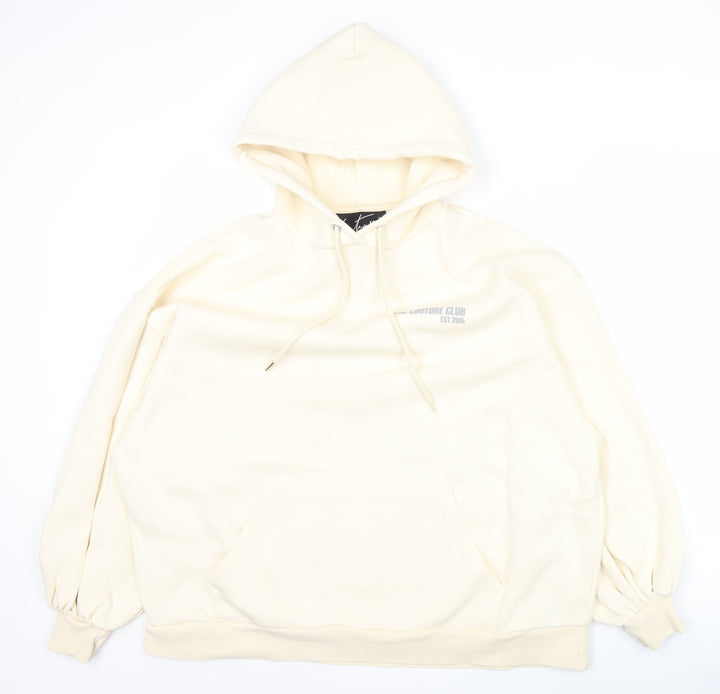 The Couture Club Men’s Beige XS Pullover Hoodie Logo Graphic