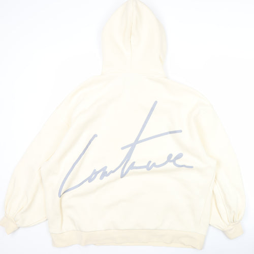 The Couture Club Men’s Beige XS Pullover Hoodie Logo Graphic