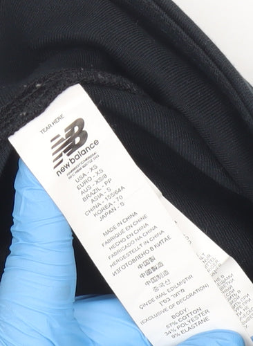 New Balance Womens Black XS Biker Shorts Slim Fit Activewear