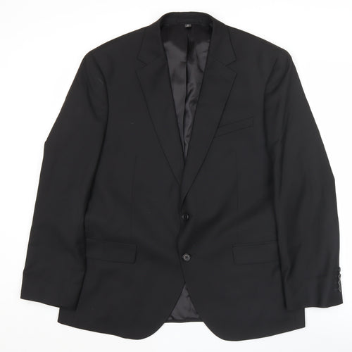 Marks and Spencer Men's Black 42 Chest XL Suit Jacket Regular Fit
