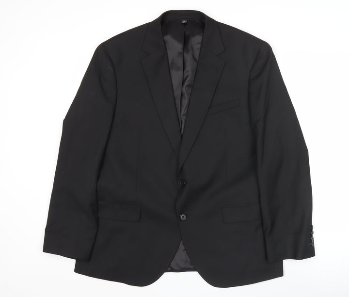 Marks and Spencer Men's Black 42 Chest XL Suit Jacket Regular Fit