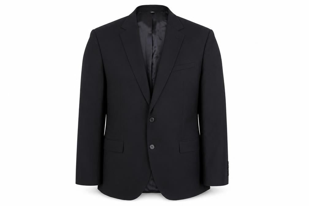 Front view of Marks & Spencer Men's Black 42 Chest XL Suit Jacket Regular Fit
