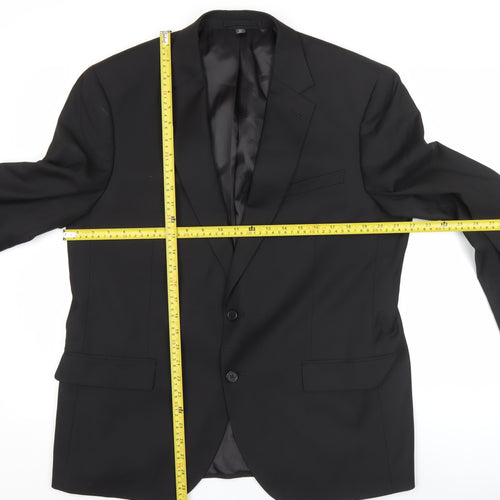 Marks and Spencer Men's Black 42 Chest XL Suit Jacket Regular Fit