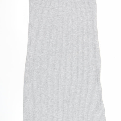 Stradivarius Women’s Grey Pencil Jersey Stretch Skirt Size S