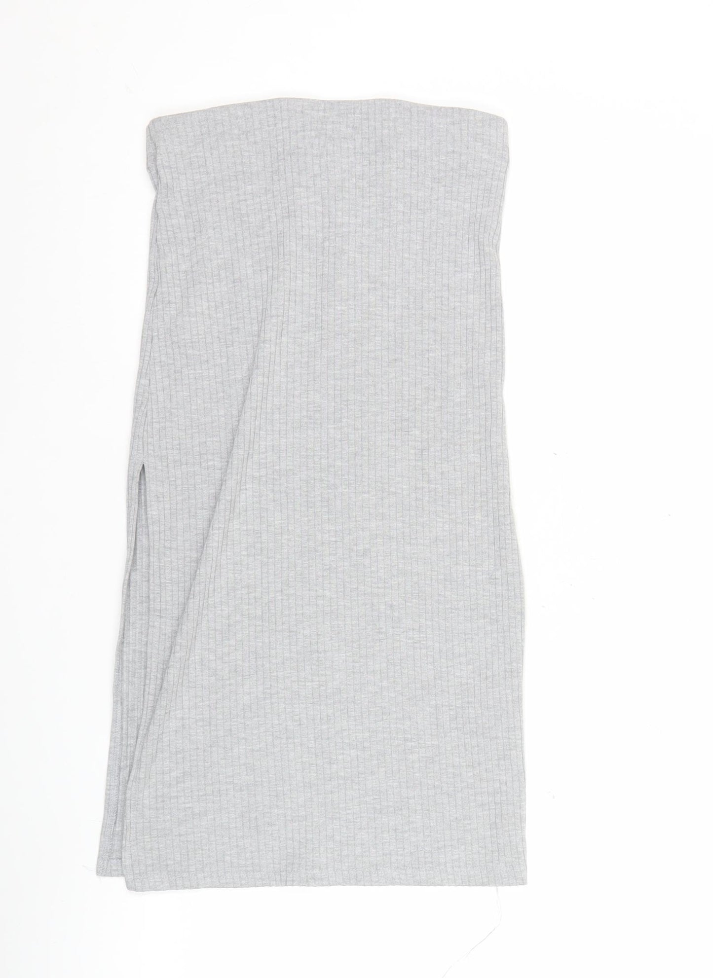 Stradivarius Women’s Grey Pencil Jersey Stretch Skirt Size S