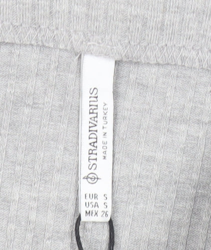 Stradivarius Women’s Grey Pencil Jersey Stretch Skirt Size S