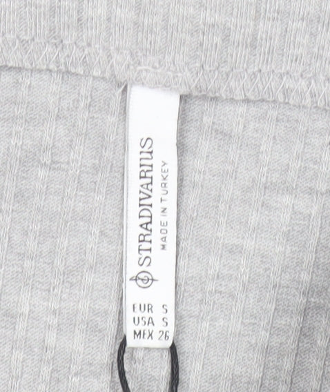 Stradivarius Women’s Grey Pencil Jersey Stretch Skirt Size S