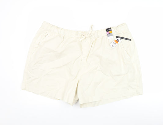 Dunnes Women’s Ivory XL Relaxed Fit Casual Shorts Cotton Lyocell