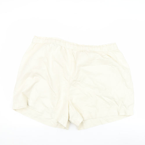 Dunnes Women’s Ivory XL Relaxed Fit Casual Shorts Cotton Lyocell