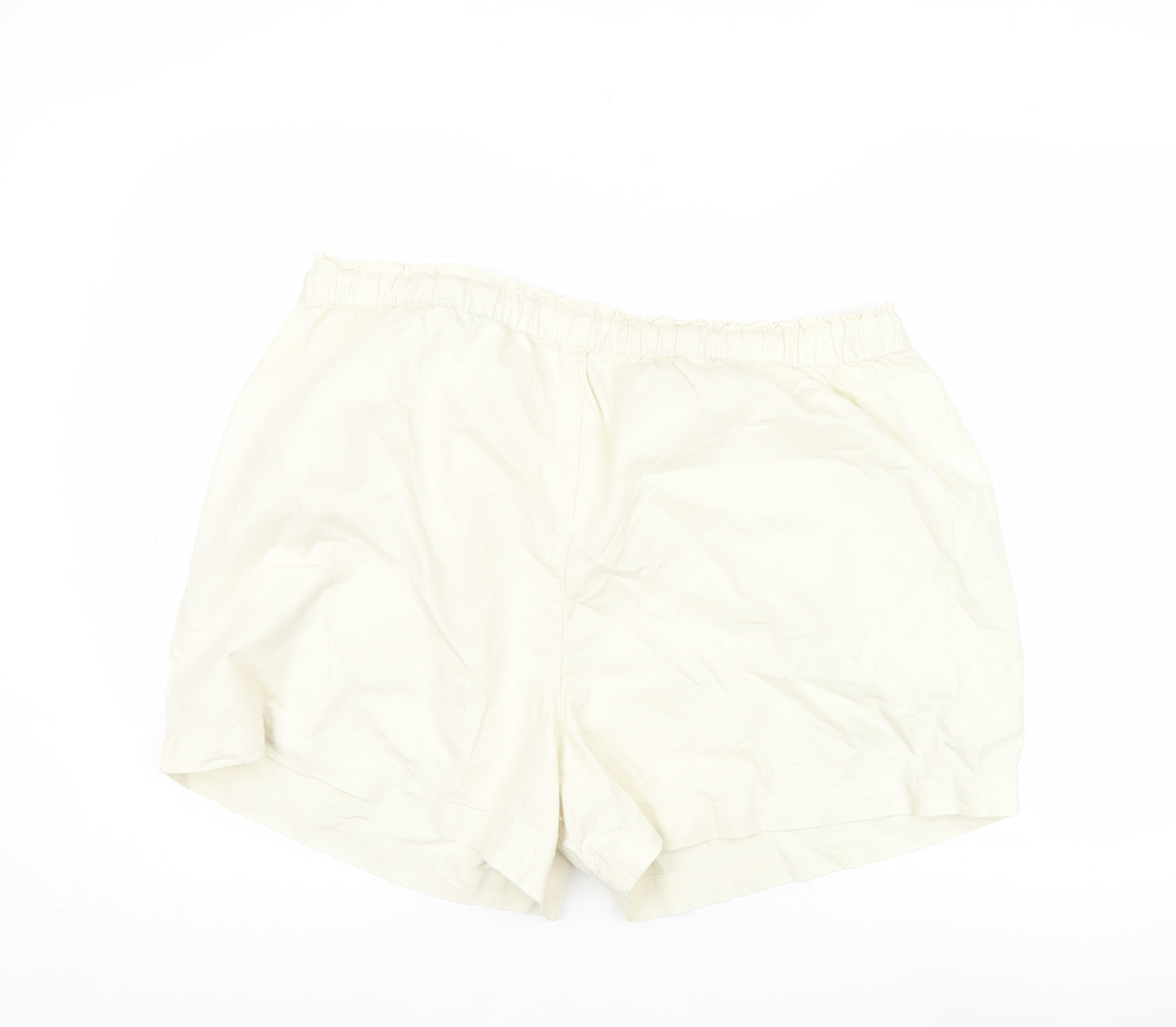 Dunnes Women’s Ivory XL Relaxed Fit Casual Shorts Cotton Lyocell