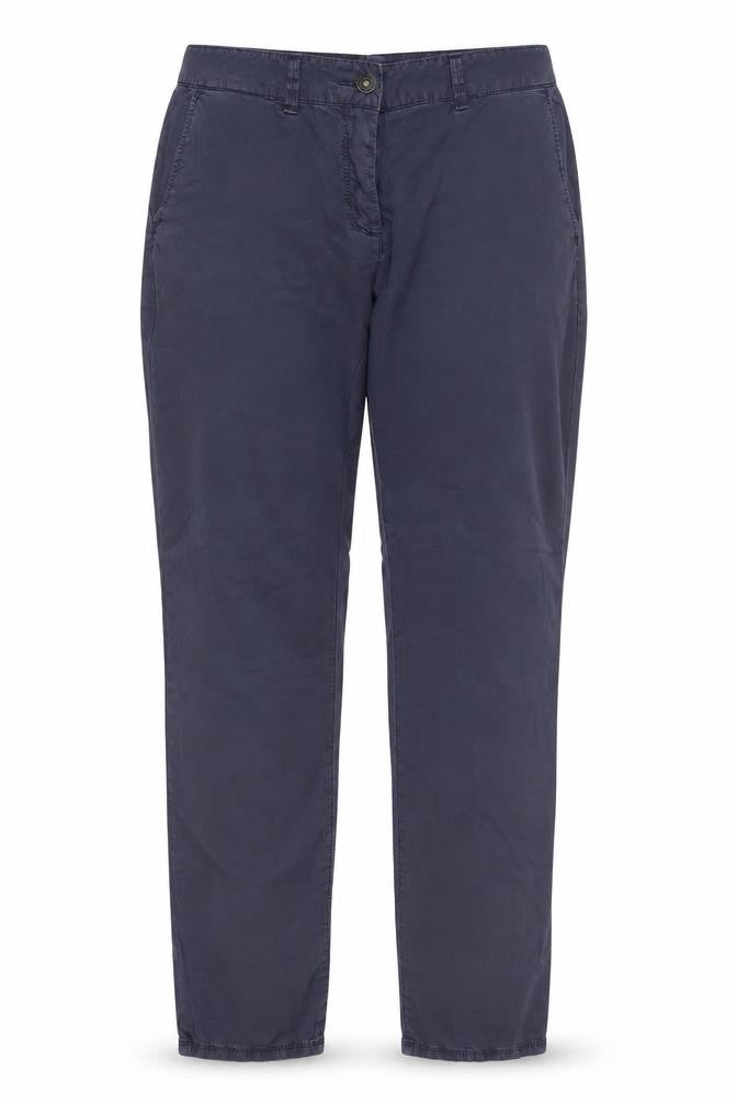 Napapijri Women Blue Chino Straight Leg Cotton Trousers Size 14