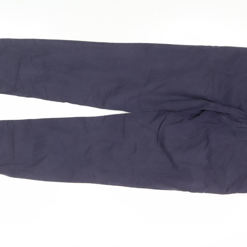 Napapijri Women Blue Chino Straight Leg Cotton Trousers Size 14