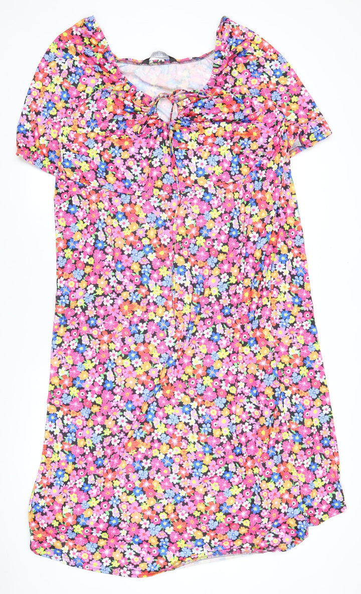 Yours Women’s Multicoloured Floral Shift Dress Plus Size 22-24