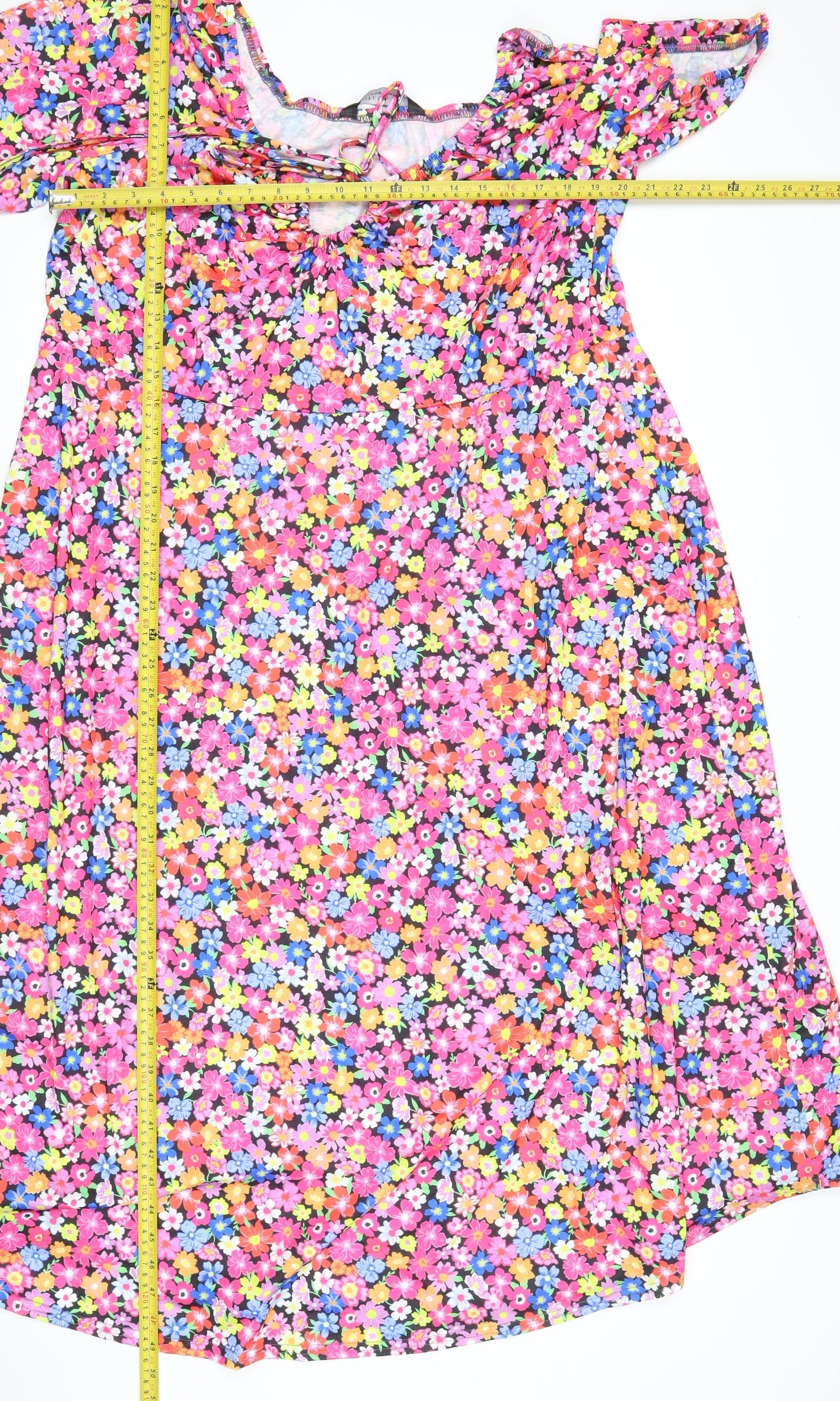 Yours Women’s Multicoloured Floral Shift Dress Plus Size 22-24