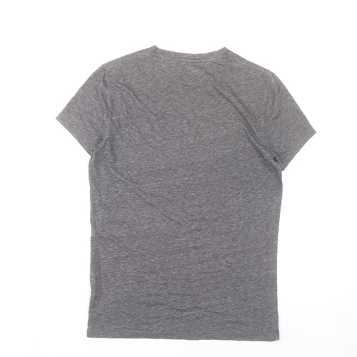 Jack Wills Mens Grey XS Crew Neck Short Sleeve Cotton Blend T-Shirt