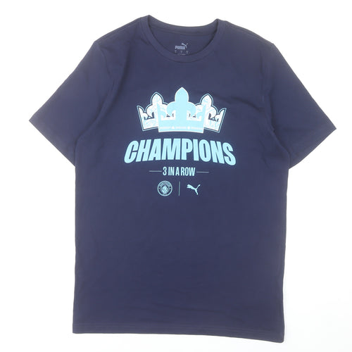 Puma Manchester City Men's Blue Small Champions Graphic T-Shirt