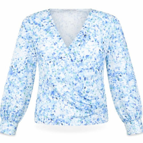 Zara Women’s Multicoloured Floral Wrap Blouse Long Sleeve L